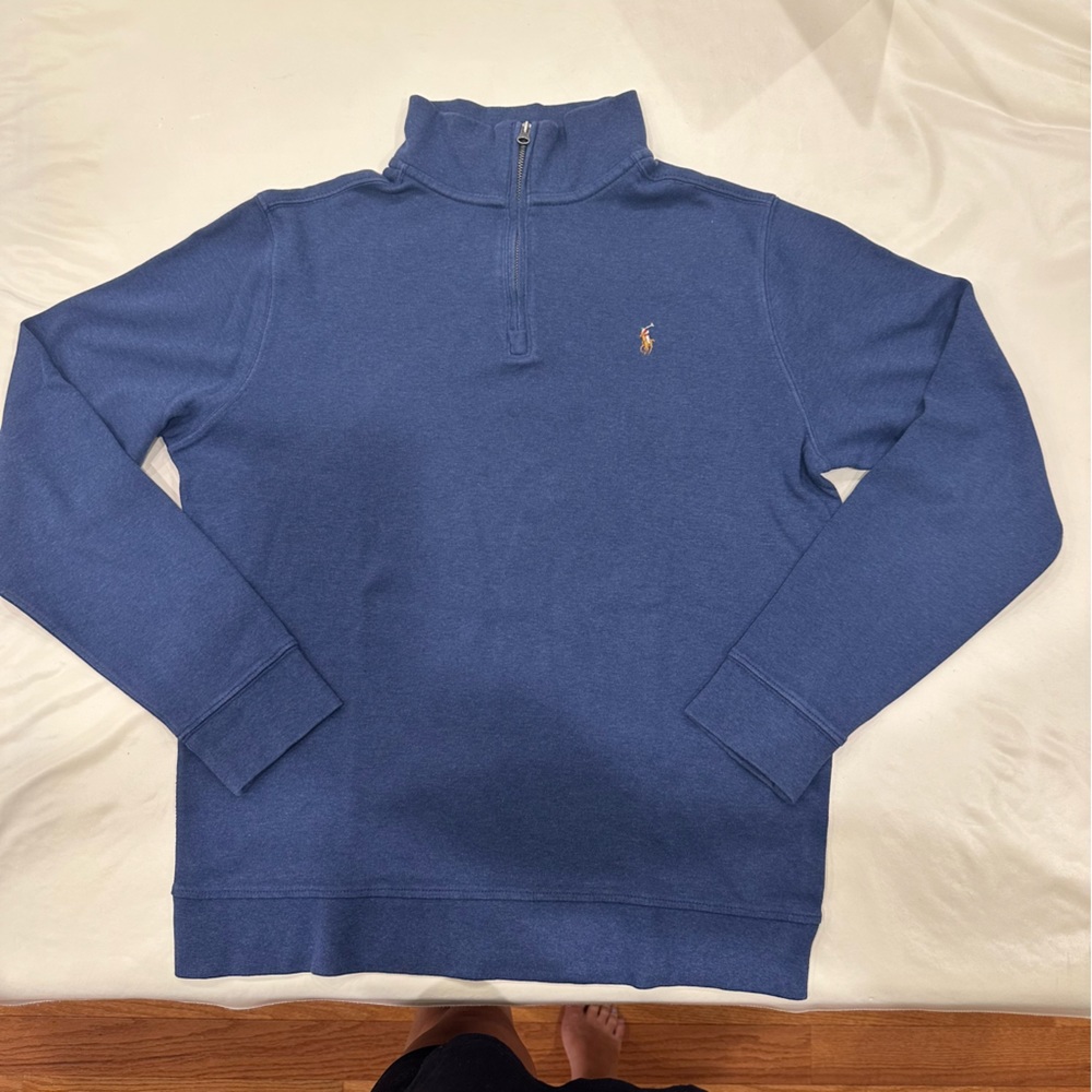 Polo Ralph Lauren Blue Half Zip Sweater - Picture 3 of 10